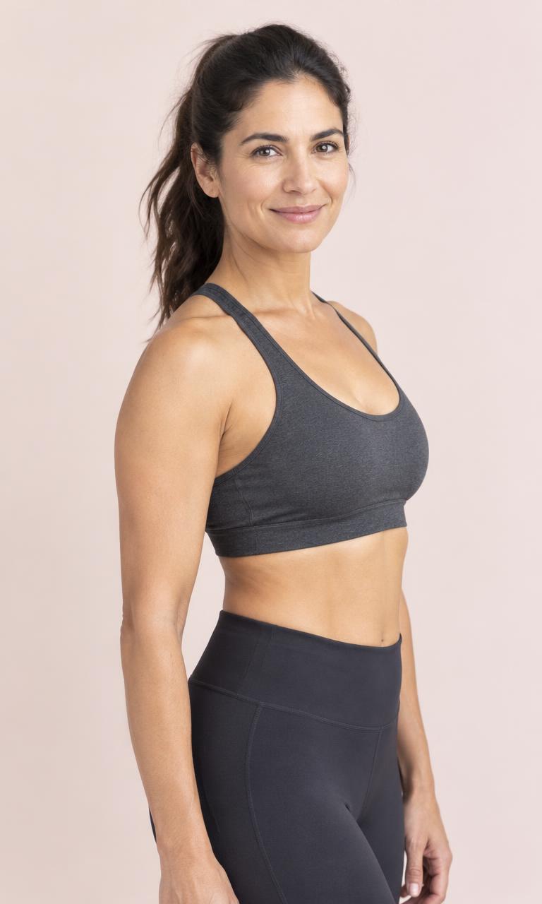 Active adult woman in a relaxed, confident pose